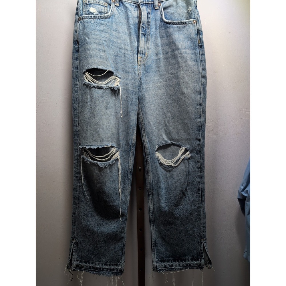 We The Free Womens Jeans Blue‎ Distressed Light Wash  Size 27 - Picture 2 of 9
